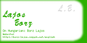 lajos borz business card